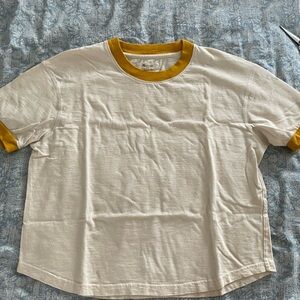 Madewell Boxy Yellow Tee, M